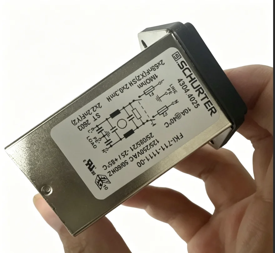 SCHURTER 4304.4025 IEC C14  Input Filter, 10A EMI RFI Mains Filter Module