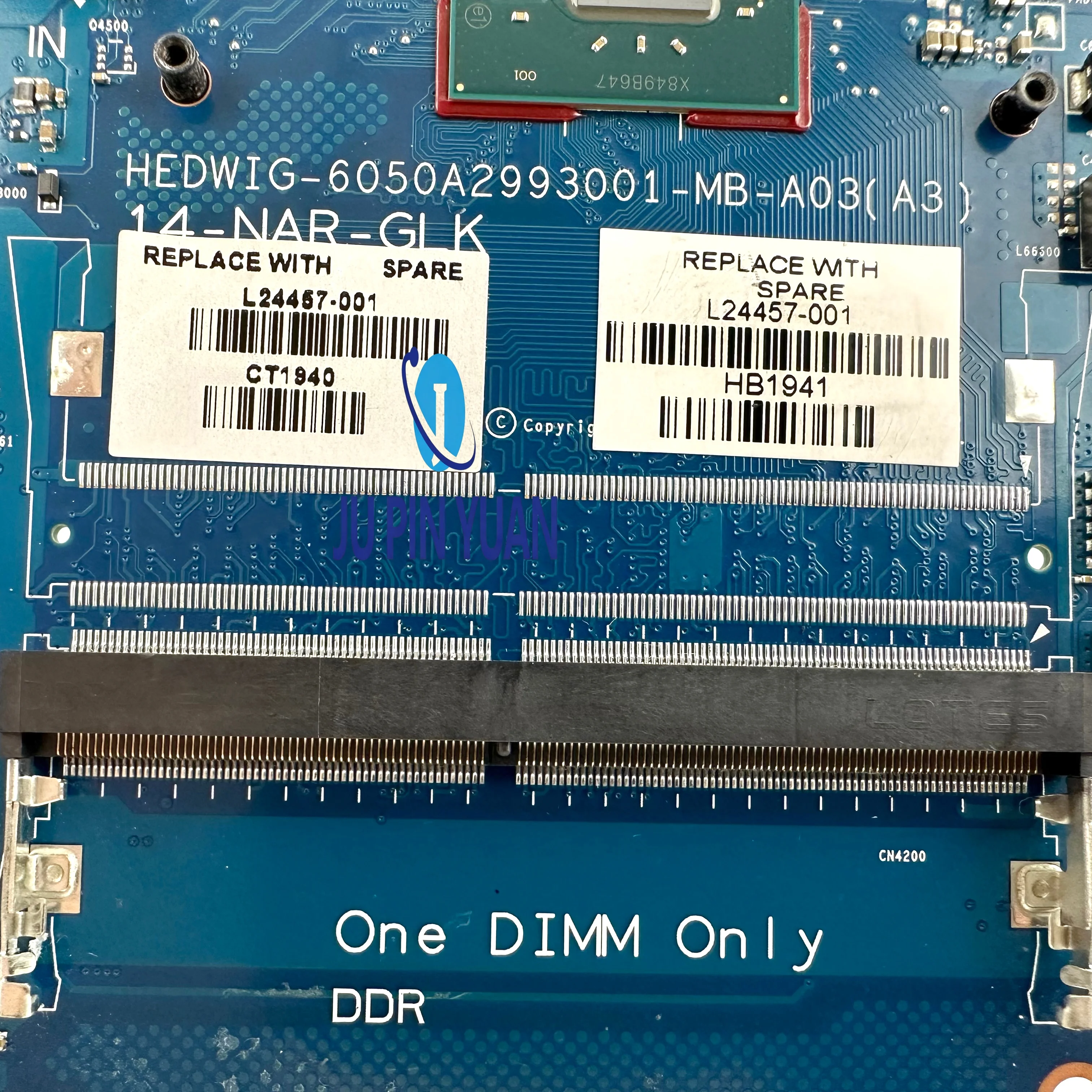 For HP 14-CF 14-DF 14S-DF TPN-I130 Laptop Motherboard 6050A2977701 L24457-601 L24457-001 6050A2993001-MB-A03 100% Full Tested