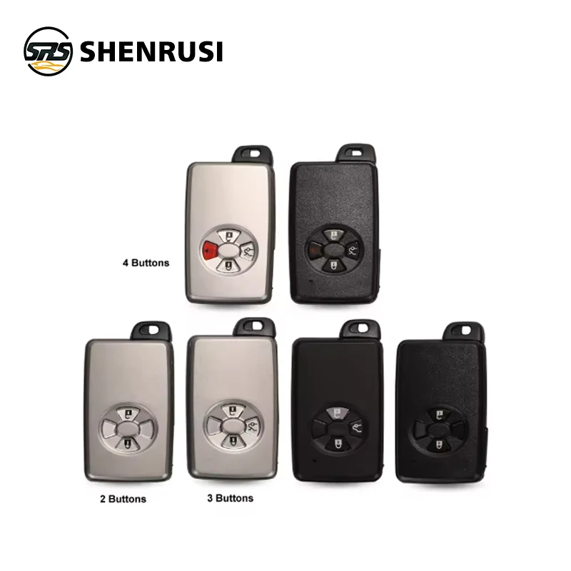 

SHENRUSI для Toyota Avalon Camry Highlander Crown Corolla, смарт-карта, дистанционный автомобильный брелок, 2/3/4 кнопки, черный/белый чехол