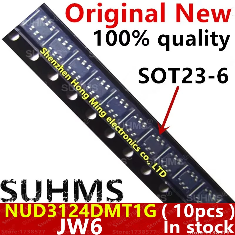 (10piece)100% New NUD3124DMT1G JW6 SOT23-6