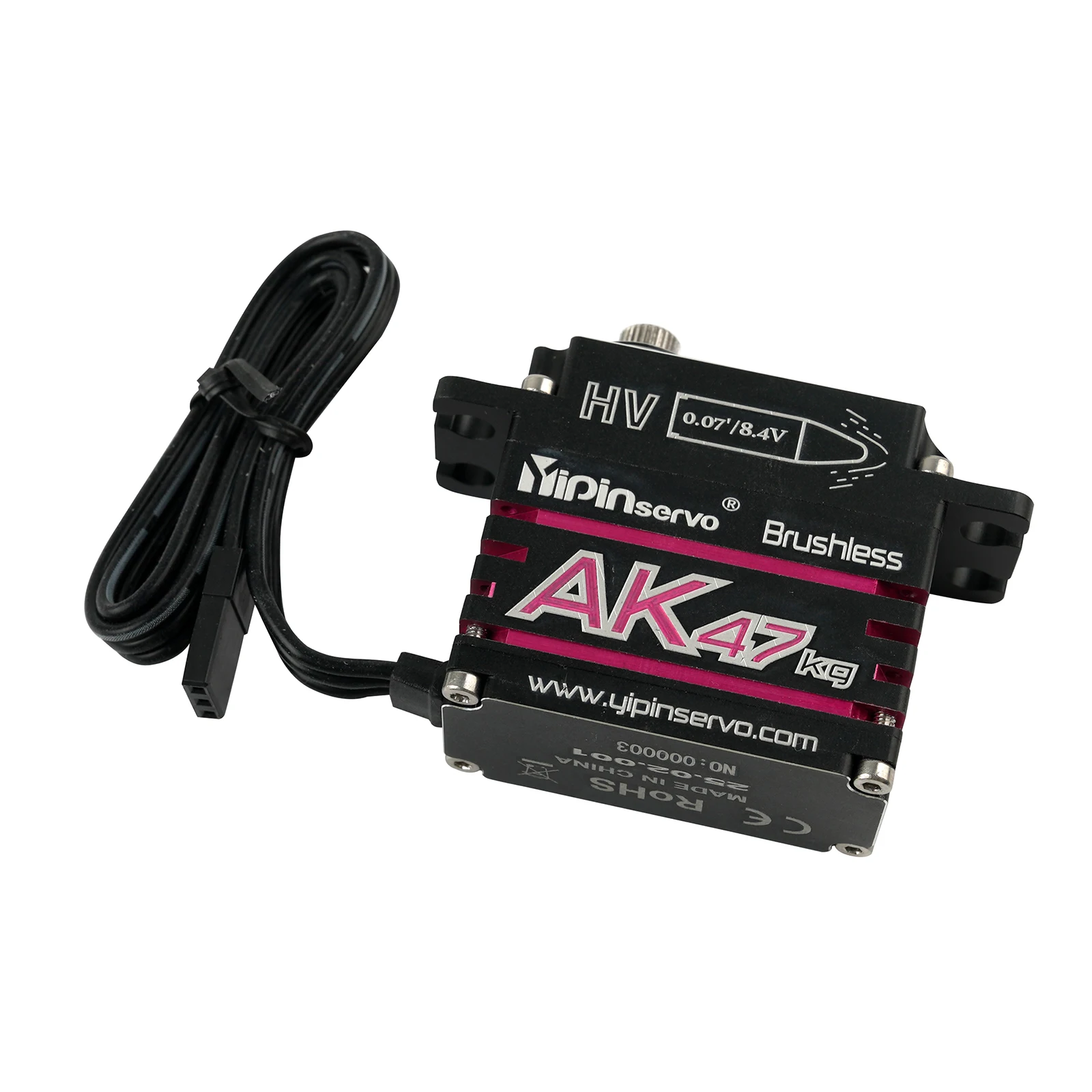 Servo numérique en métal 47KG, Angle de 180/270/360 degrés, moteur sans balais contrôlable, fonctions de puissance AK47, Servos pour modèle de voiture Robot