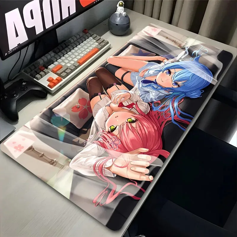 Laptop PC Gaming Accessories Keyboard Computer Mousepad Mouse Pad Hololive Hoshimachi Suisei Anime Gamer 900X400mm XXL Desk Mat