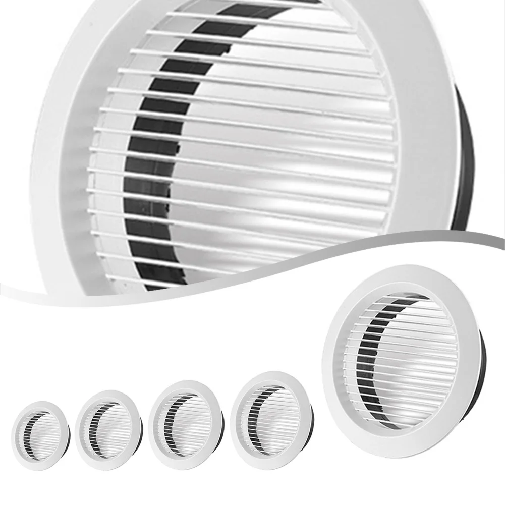 75-200mm Round Adjustable Wall Interior Vent ABS Ventilation Grille Vent Cover Heating Cooling Vents HVAC Systems Parts