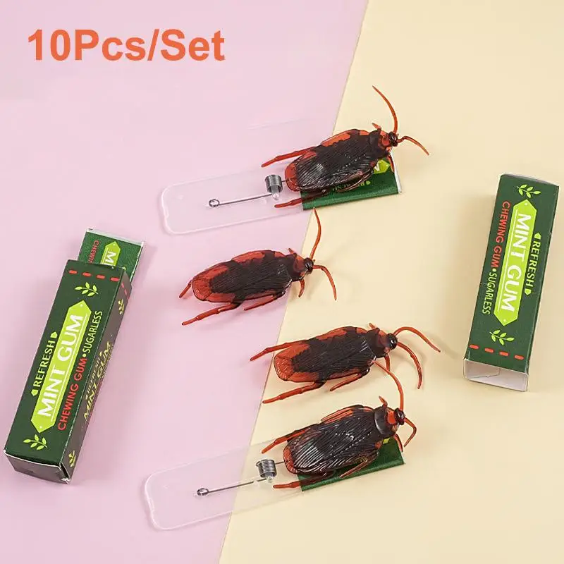 

10Pcs/Set Simulated Cockroach Chewing Gum Prank Toy Prank Toy April Fool's Day New Unique Funny And Fun Toy