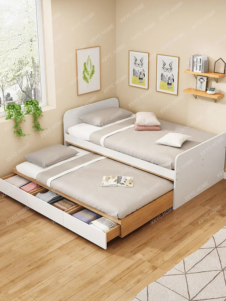 Senya Bunk Bed Tatami Bed Double Home Upper and Lower Bunk Creative Small Apartment Bedroom Bunk Bed