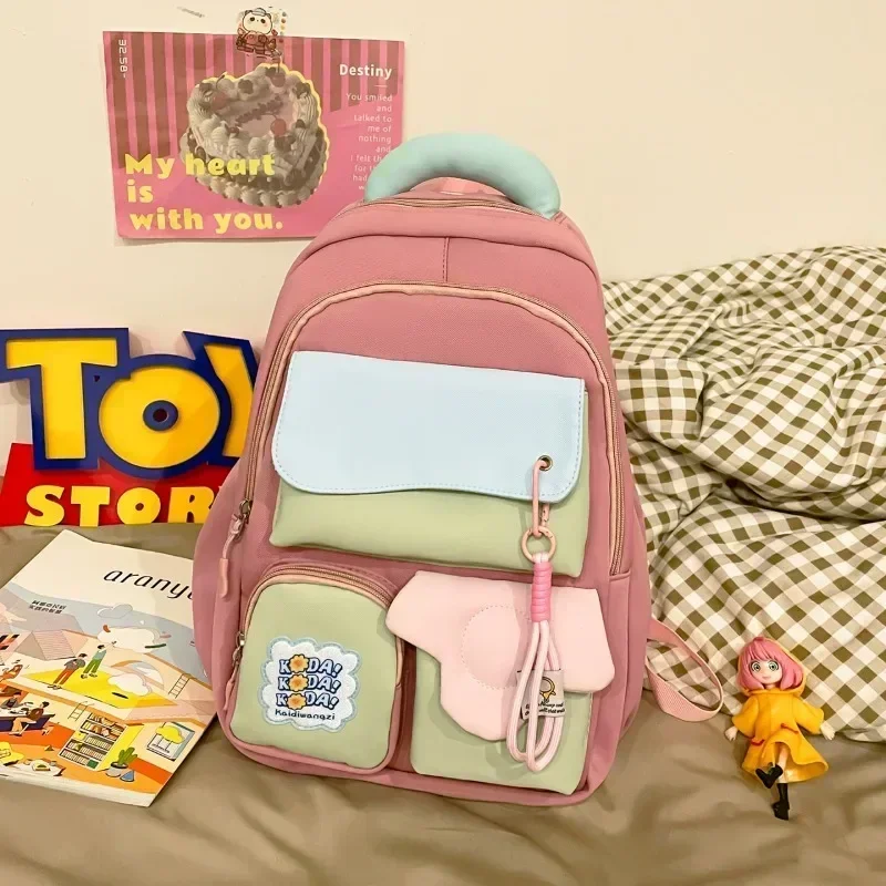 

Nylon Patchwork Casual Backpacks Multifunctional Large Capacity Bags Female 2025 Hot Sale Student Zipper Fashion Backpacks