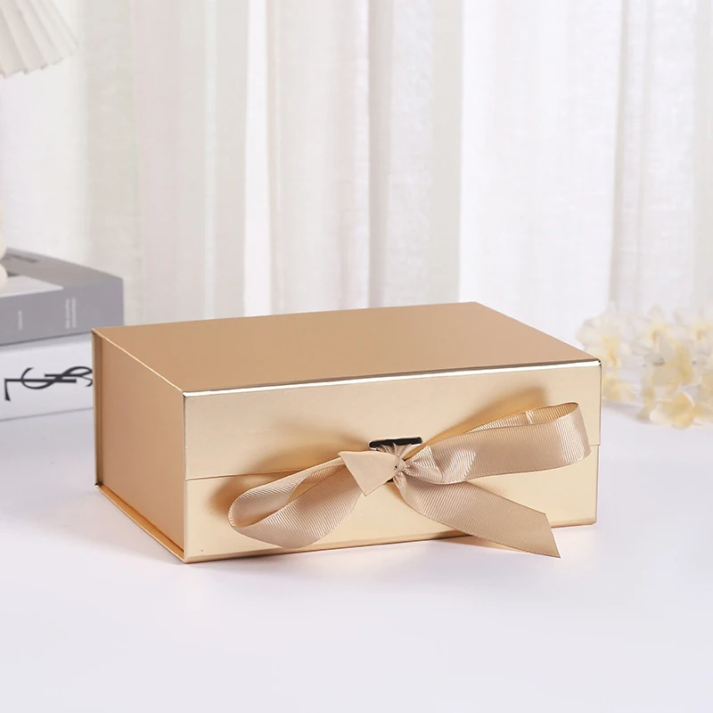 Gold Gift Box With Magnetic Lid Large Gift Boxes LOGO Customize Study Present Boxes For Christmas Birthday Wedding Graduation