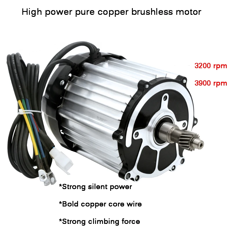 Motor dc Diferencial sem Escova Triciclo Elétrico Mini Motor de Carro Alta Velocidade 48v 60v 72v 1500w 1800w