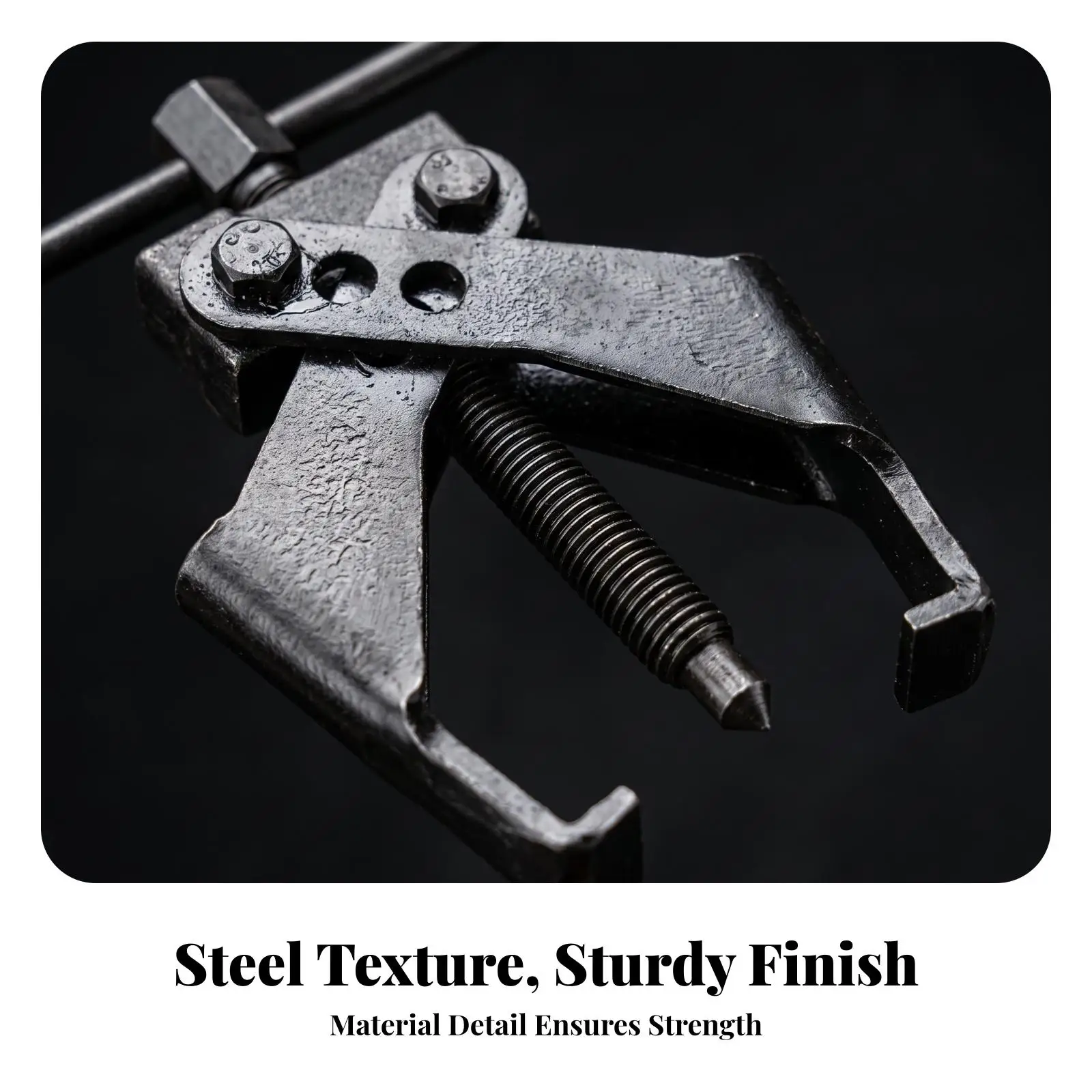 Compact Cross Two Jaw Puller Rotary Design Carbon Steel Shaft Extractor for Pulley Gear Bearing Disassembly Tasks