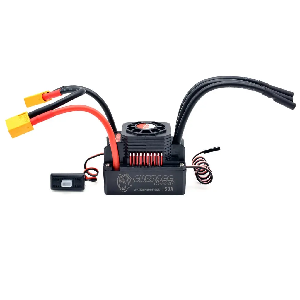 SURPASS HOBBY KK 25A 35A 45A 60A 80A 120A 150A Waterproof ESC T/XT60 Plug for 1/8 1/10 1/12 1/16 1/20 RC Car Brushless Motor