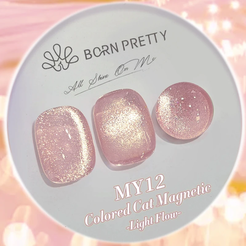BORN PRETTY 10ml Light Flow Cat Magnetic Gel Nail Polish for Spring Summer Semi Permanent Gel Manicure DIY Nail Art Varnish