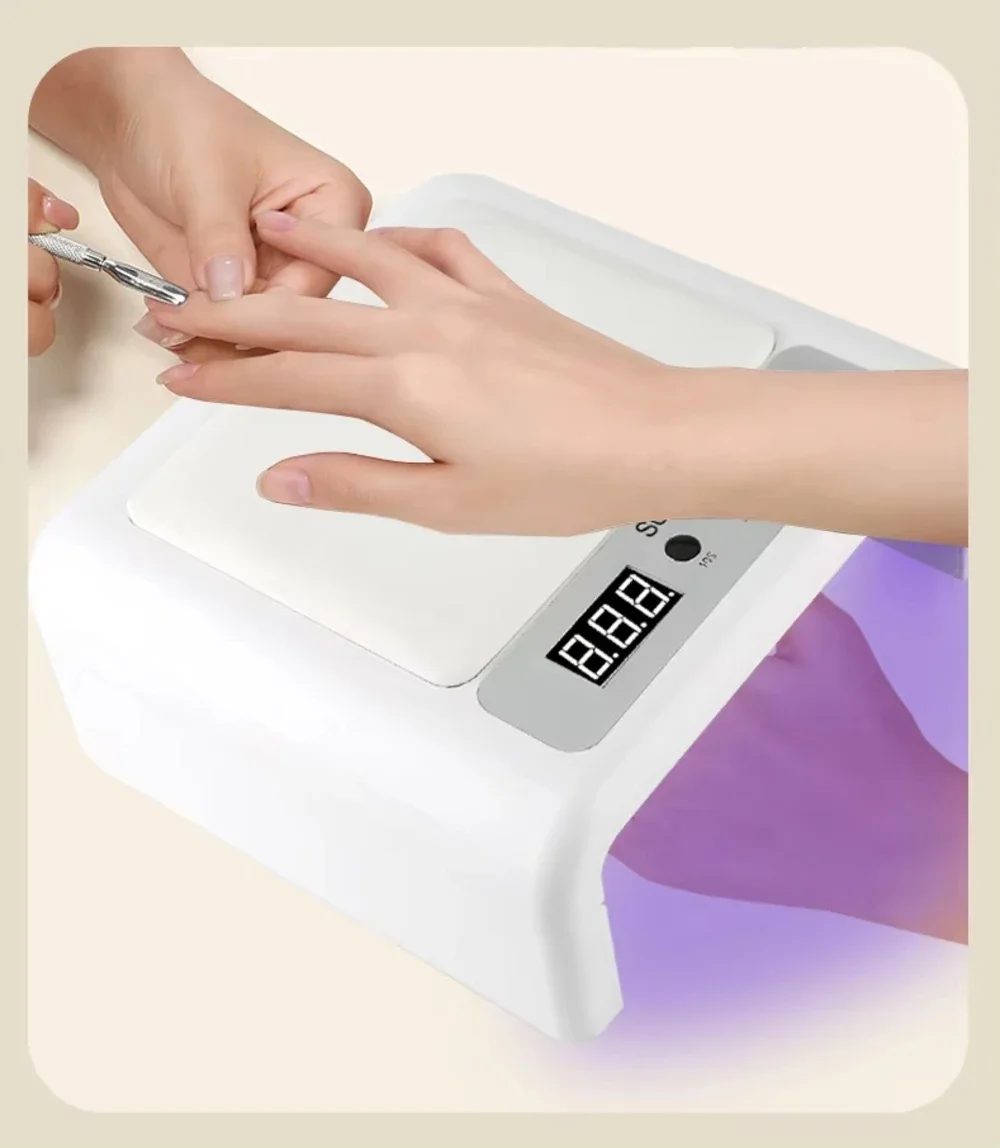 72 خرزة مصباح قابلة للطي مزدوجة الأغراض بأربعة سرعات توقيت طلاء أظافر يعمل بالأشعة تحت الحمراء مصباح أظافر LED للخبز