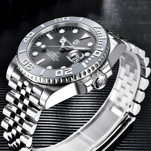 Imagen 2 del producto PAGANI DESIGN-Reloj de pulsera mecánico de lujo para hombre, reloj automático de zafiro de acero inoxidable, resistente al agua hasta 100M, novedad de 2023