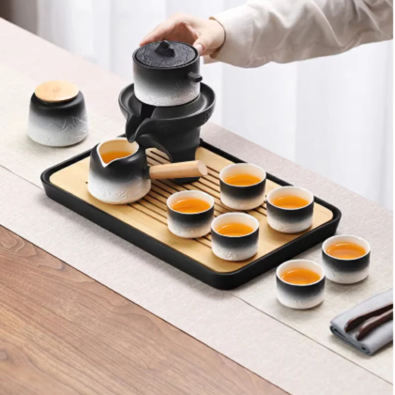 Kung Fu Automatic Tea Set Home 2025 New Lazy Man Making Tea Artifact Gift Box Brewing Teapot Light Luxury High-grade