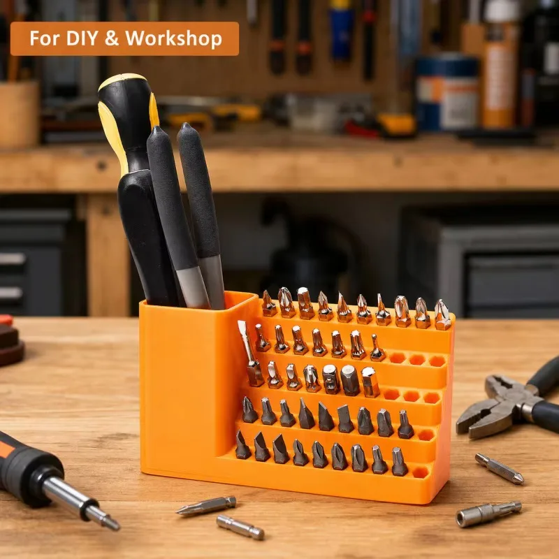 Rafford 50 Hole Screwdriver Bit Holder Organizer Rack image 2