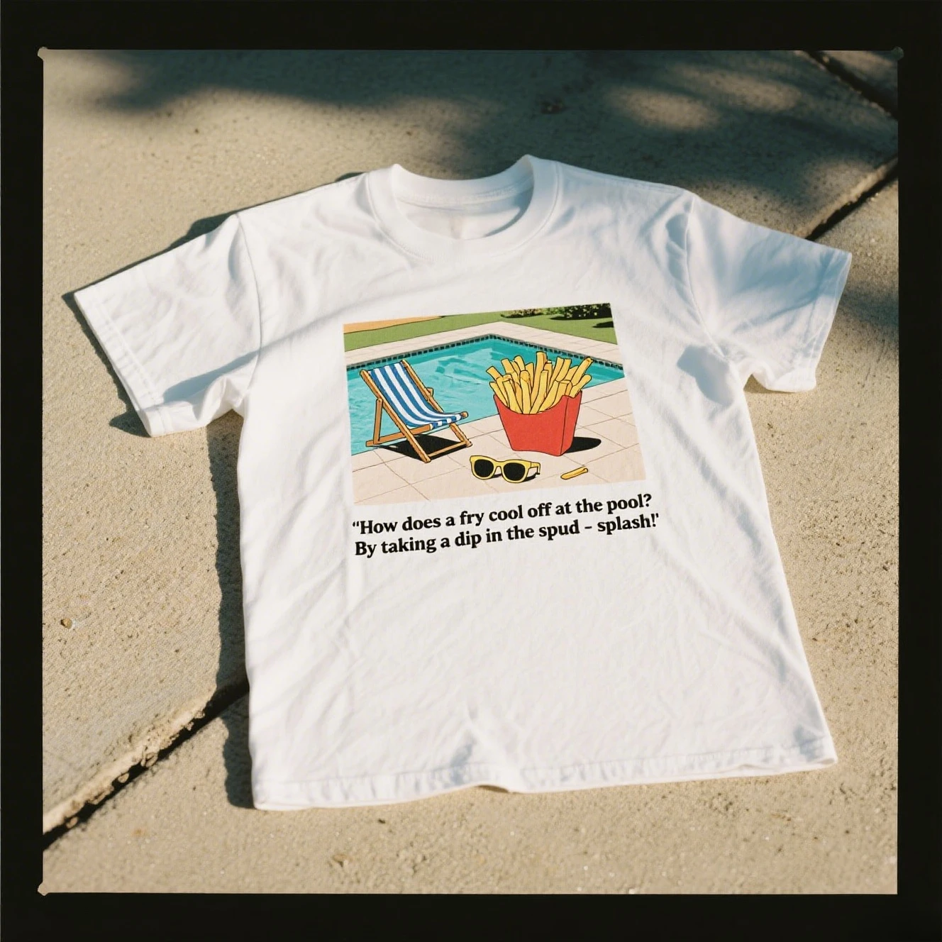 البطاطس المقلية الوقت الجرافيك الطباعة الصيف الفاخرة العلامة التجارية القطن الخالص الرجال المرأة تي شيرت قصير الأكمام الشارع الاتجاه موضة تيز