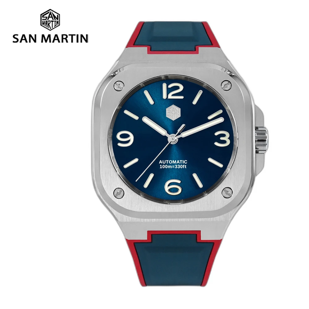 San Martin – montre mécanique à remontage automatique, étanche, 10 bars, décontractée, saphir, 40mm, SN0074