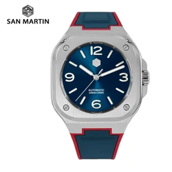 San Martin 40mm Square Business Watch Mechanical Watches For Men Self Winding Wirstwatch Waterproof 10Bar Casual Sapphire SN0074