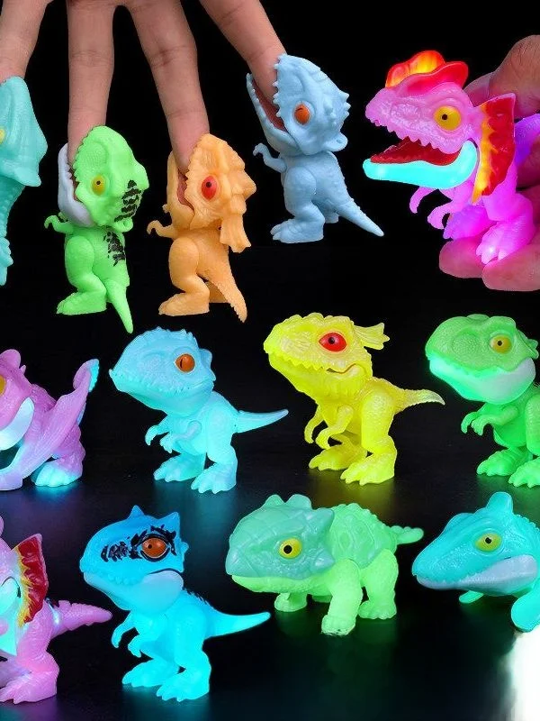 Luminous High Quality Boys T-Rex Dinosaur Toy Finger Biting Model Simulation Dino Doll Glowing Interactive Function