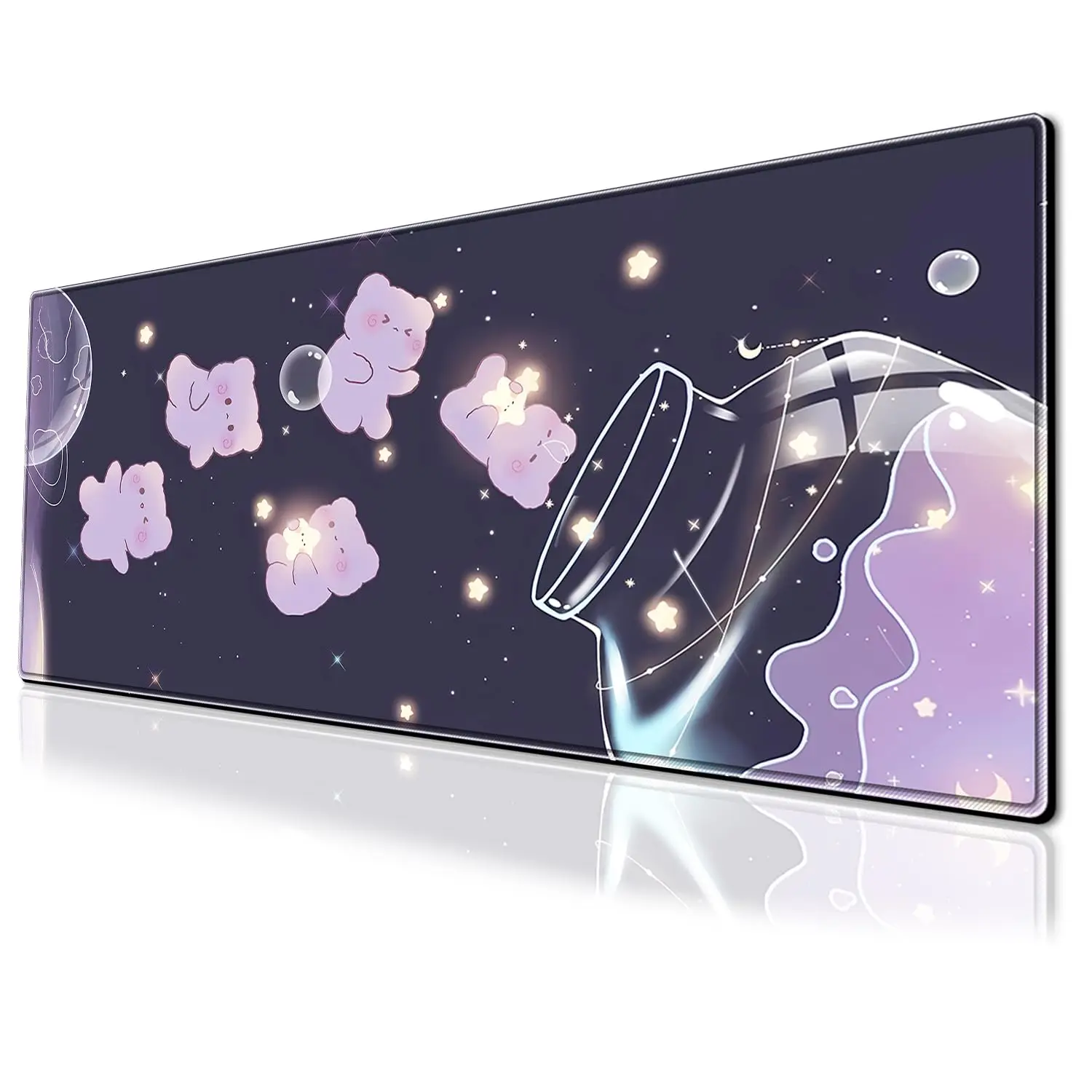 

Cute Anime Gaming Mouse Pad Cartoon Large Desk Mat,Mousepad Extended Non-Slip Rubber Base Keyboard Mat with Stitched Edges