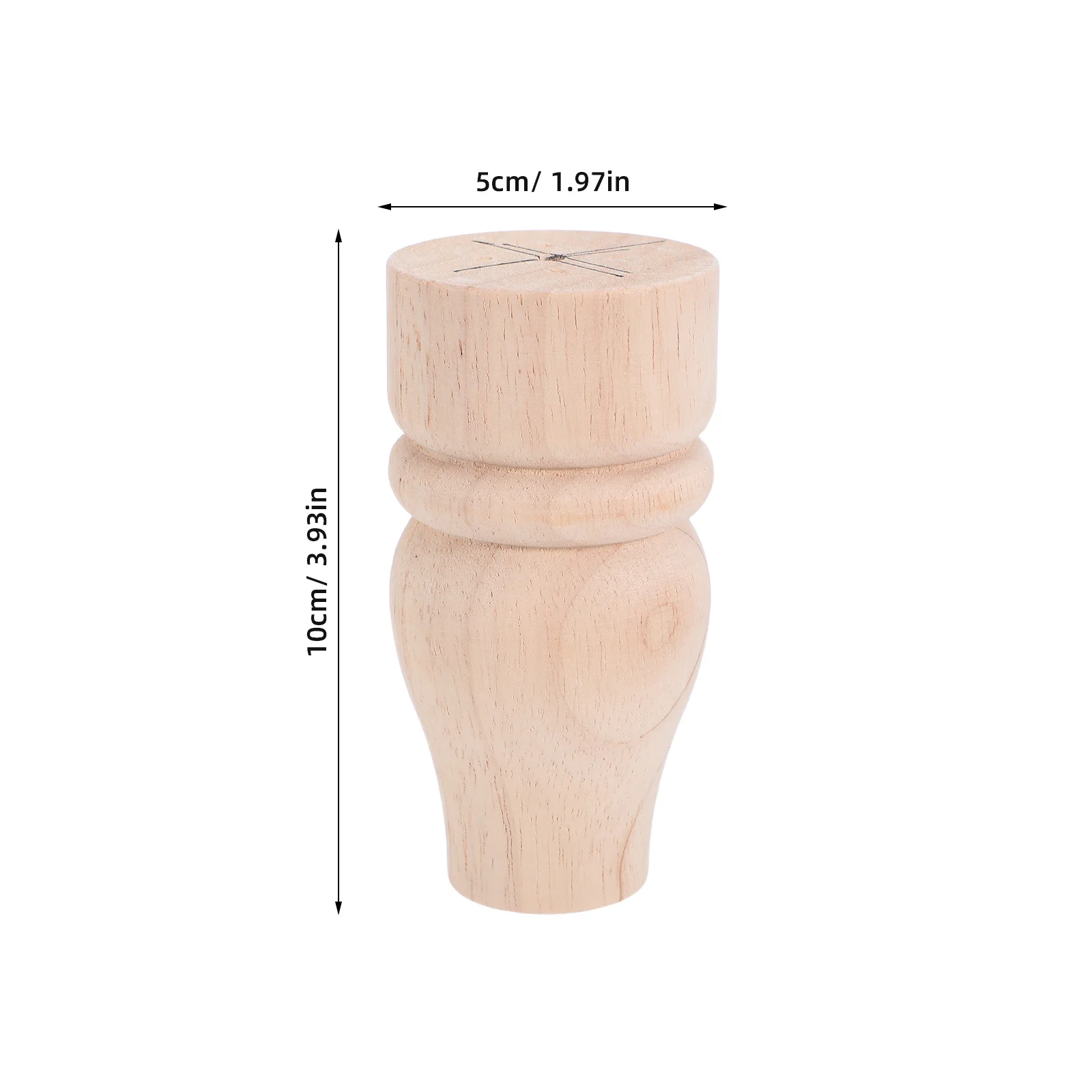 أرجل أثاث مستديرة غير مطلية من الخشب على الطراز الفرنسي خزانة أريكة طاولة كعكة قدم أرجل خشبية قوية لسرير أريكة مضمد