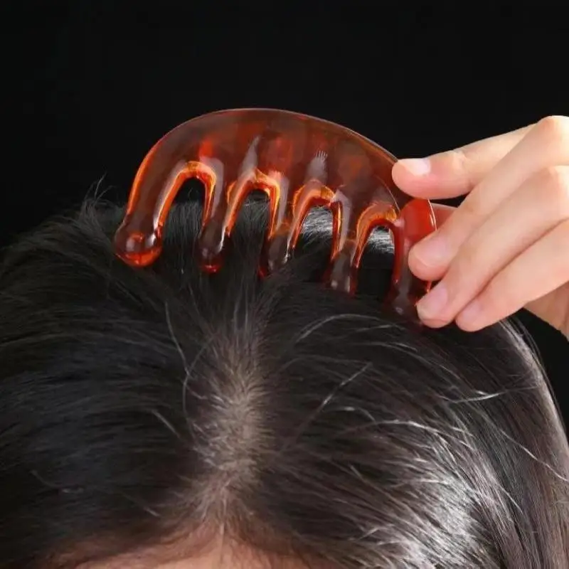 Resin Scalp Massage Comb Tangle Free Anti-Static Durable Handheld Hair Brush for All Age Groups Daily Hair Care