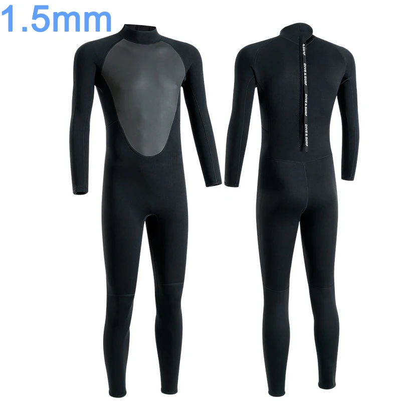 

Men Wetsuit Neoprene Wet Suits 1.5mm Full Body Long Sleeves Back Zipper Swimsuit for Scuba Diving Swimming Surfing Kayaking