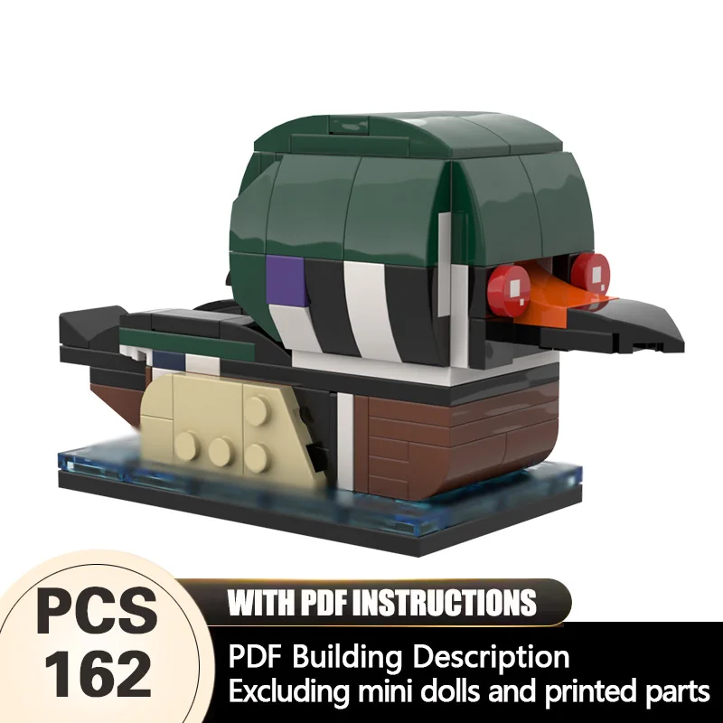 

Creators Animal Series Model MOC Building Bricks Male Wood Duck Modular Technology Gifts Holiday Assemble Children Toys Suit