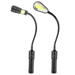 USB lanterna LED recarregável, XHP50 tocha brilhante, COB flexível, luz de trabalho, magnético, reparação do carro, inspeção, lâmpada de emergência