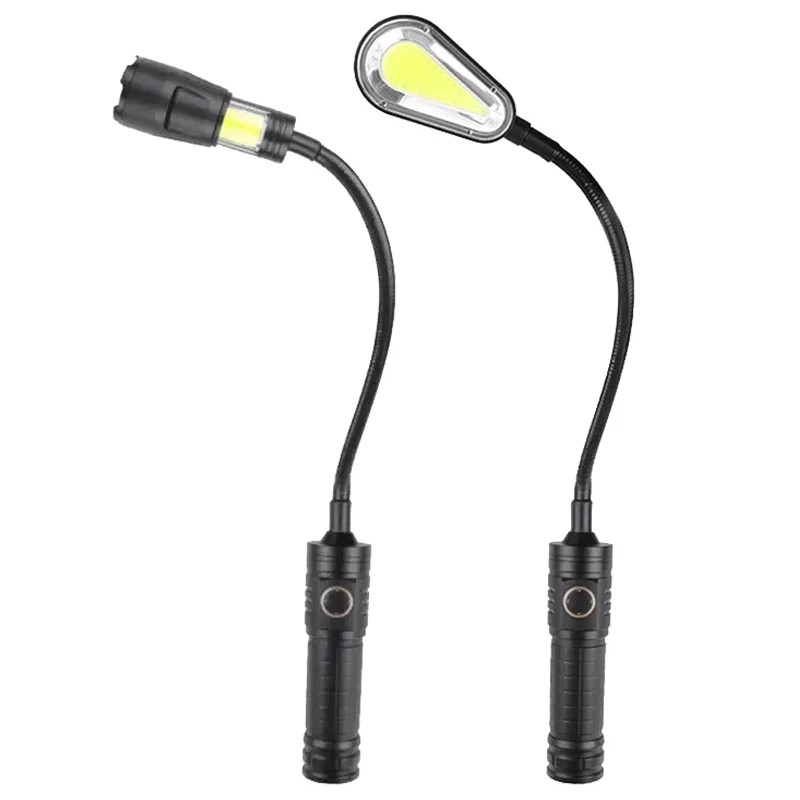 usb lanterna led recarregavel xhp50 tocha brilhante cob flexivel luz de trabalho magnetico reparacao do carro inspecao lampada de emergencia 01