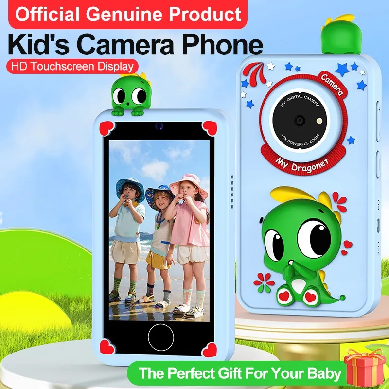 Mini-mobiele telefooncamera voor kinderen, multifunctionele dubbele camera voor het maken van foto's en video's, selfiecamera