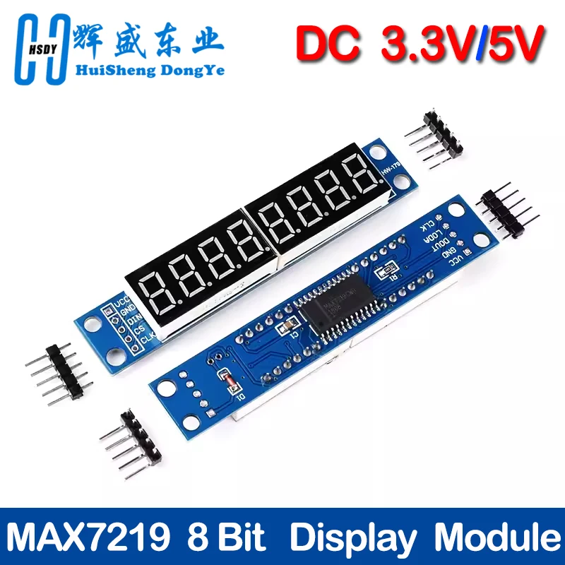 MAX7219 7 Segment 8 Digit Tube Display Template Microcontroller Support Cascading Control Module for Arduino MCU/ 51/ AVR/ STM32