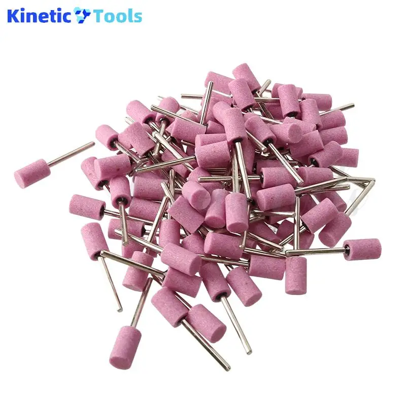 100Pcs Schleif Montiert Schleifen Stein Kopf 10mm Schleif Polieren Rad Bit Schaft Für Dremel Präzisions Werkzeuge Grinder bohrer