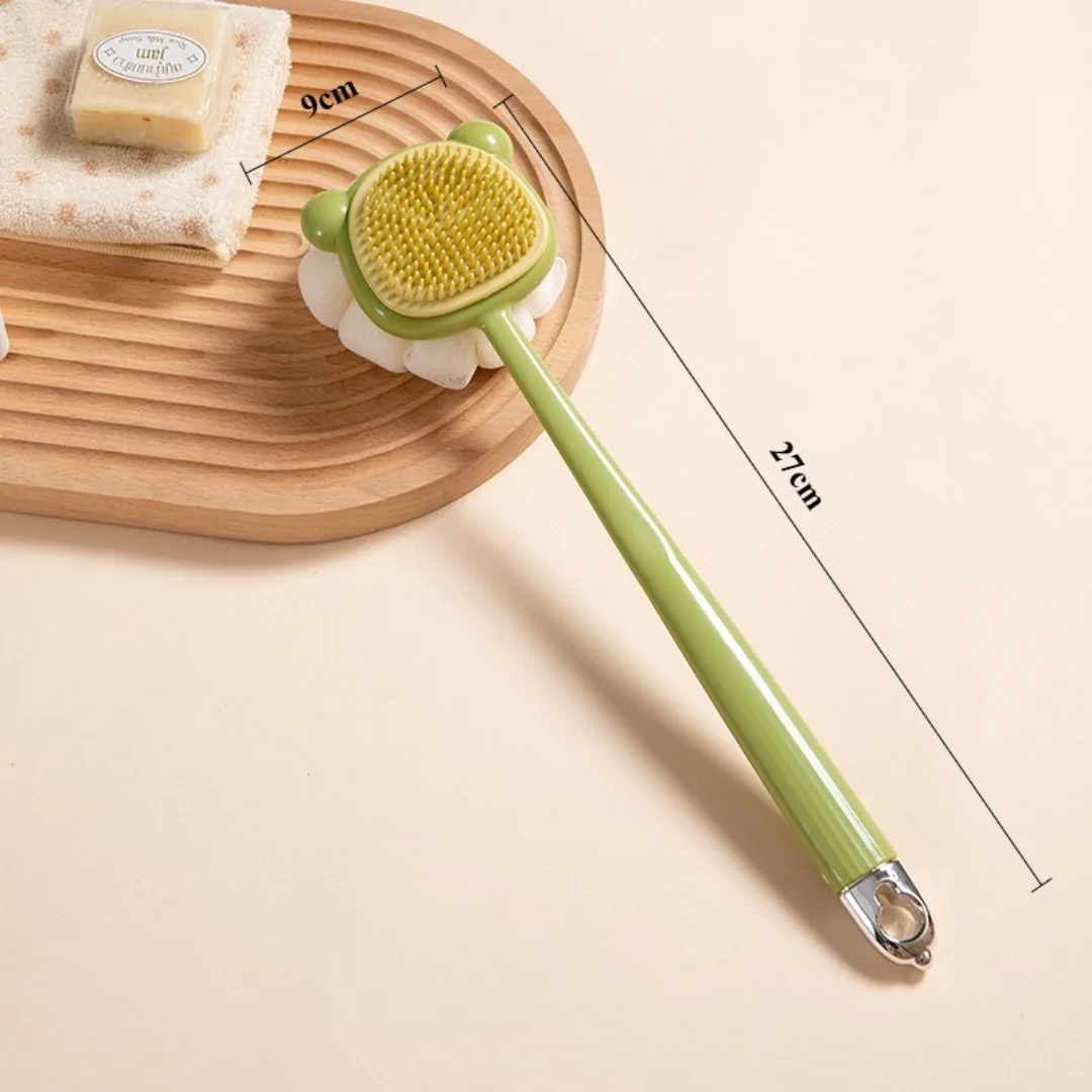 Bath Soft Back Scrubber Brush Bath Shower Sponge Scrubbing Brush with Handle Exfoliating Body Scrub Skin Massager Bath Supplies - Image 6