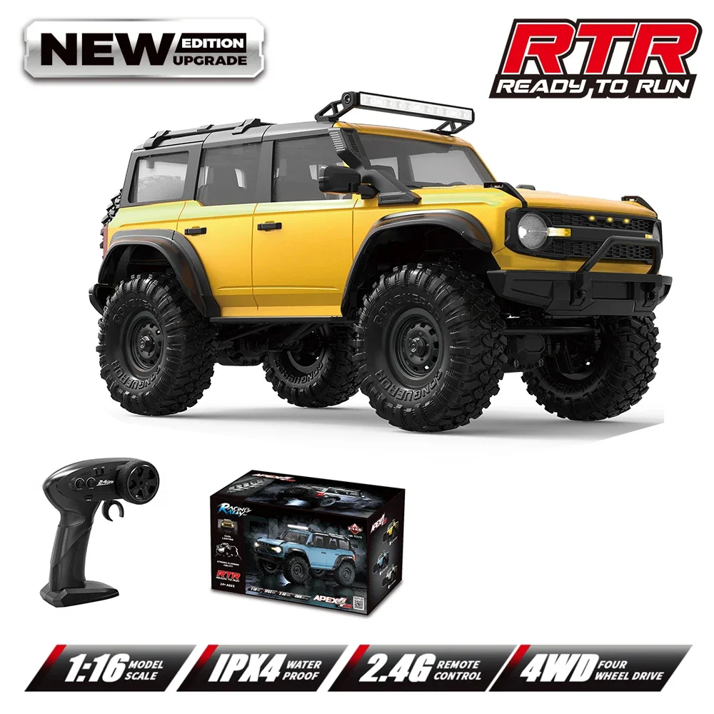 HB R1601 RC سيارة 1:16 2.4G 4WD على الطرق الوعرة سيارات التحكم عن بعد مع LED الزاحف الشاحنات تسلق نموذج سيارة لعب للأطفال الكبار