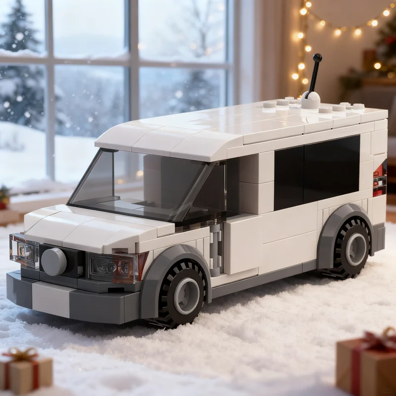 180pcs MOC City Cargo Mercedesesed Vito Model Building Blocks Toys Construction Christmas Gifts DIY Brick Assemble Idea Kids