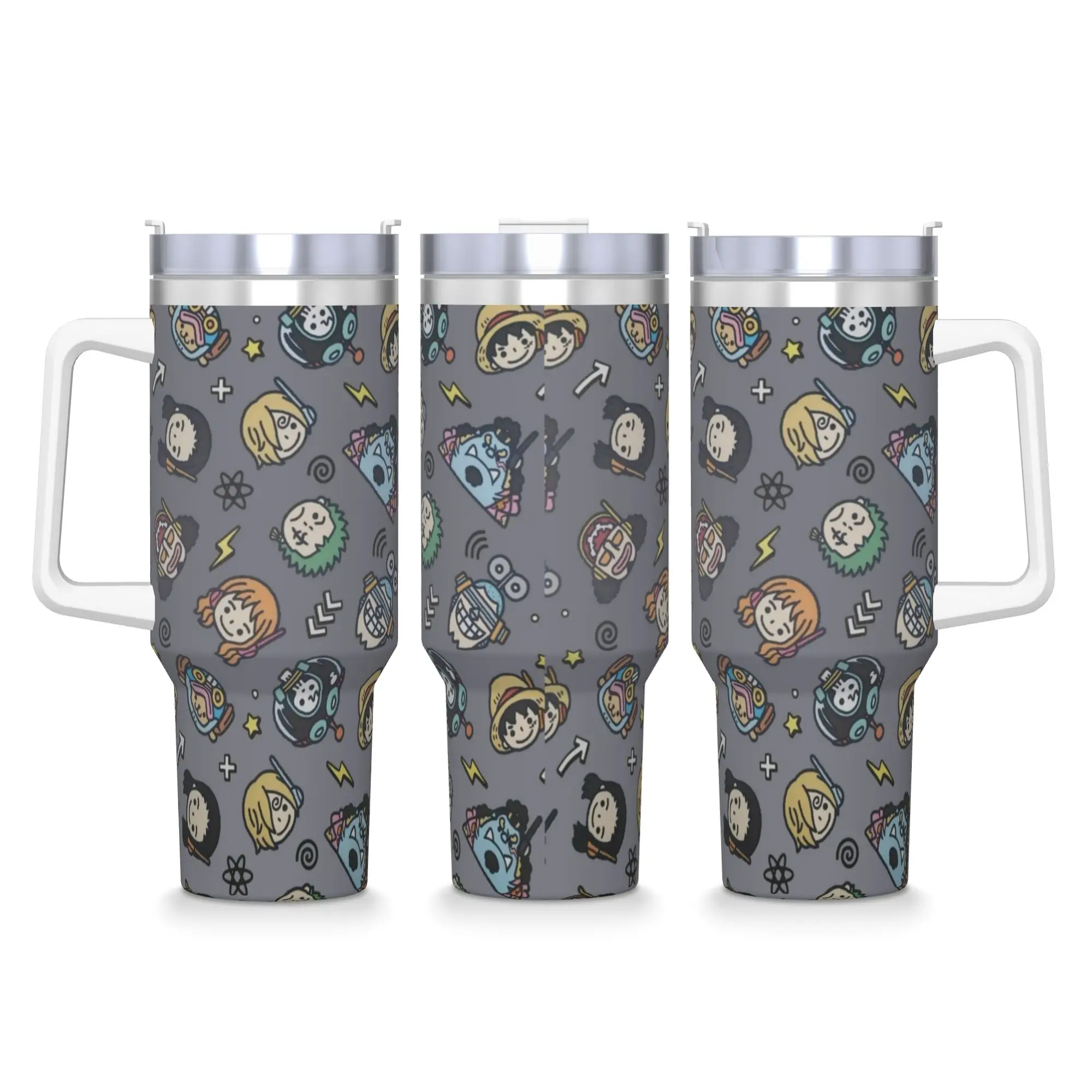 

Луффи Аниме Tonys Choppers 40 унций Стакан из нержавеющей стали с двойными стенками и вакуумной изоляцией Зорос Манга дорожная кружка с соломинкой