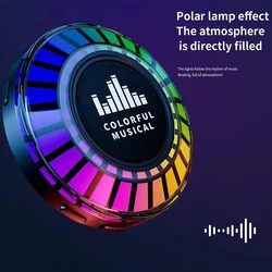 Lampada ritmica per raccolta luce atmosferica a LED - Controllo dinamico del suono, alimentata tramite USB, luce ambientale colorata per la decorazione di auto e casa