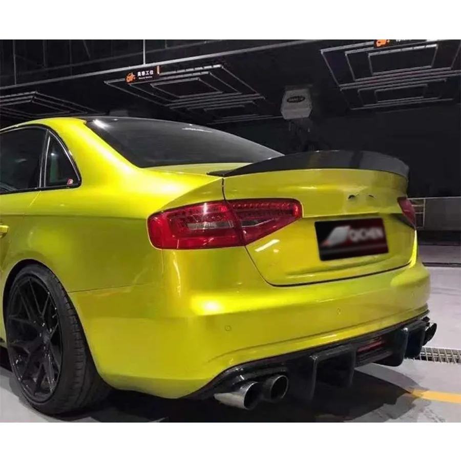 

For Audi A6 A6L S6 C7 C8 2011+ Carbon Fiber Tail fins Rear Trunk Spoiler Guide Wing Rear Wing Diverter Car Accessories Body Kit