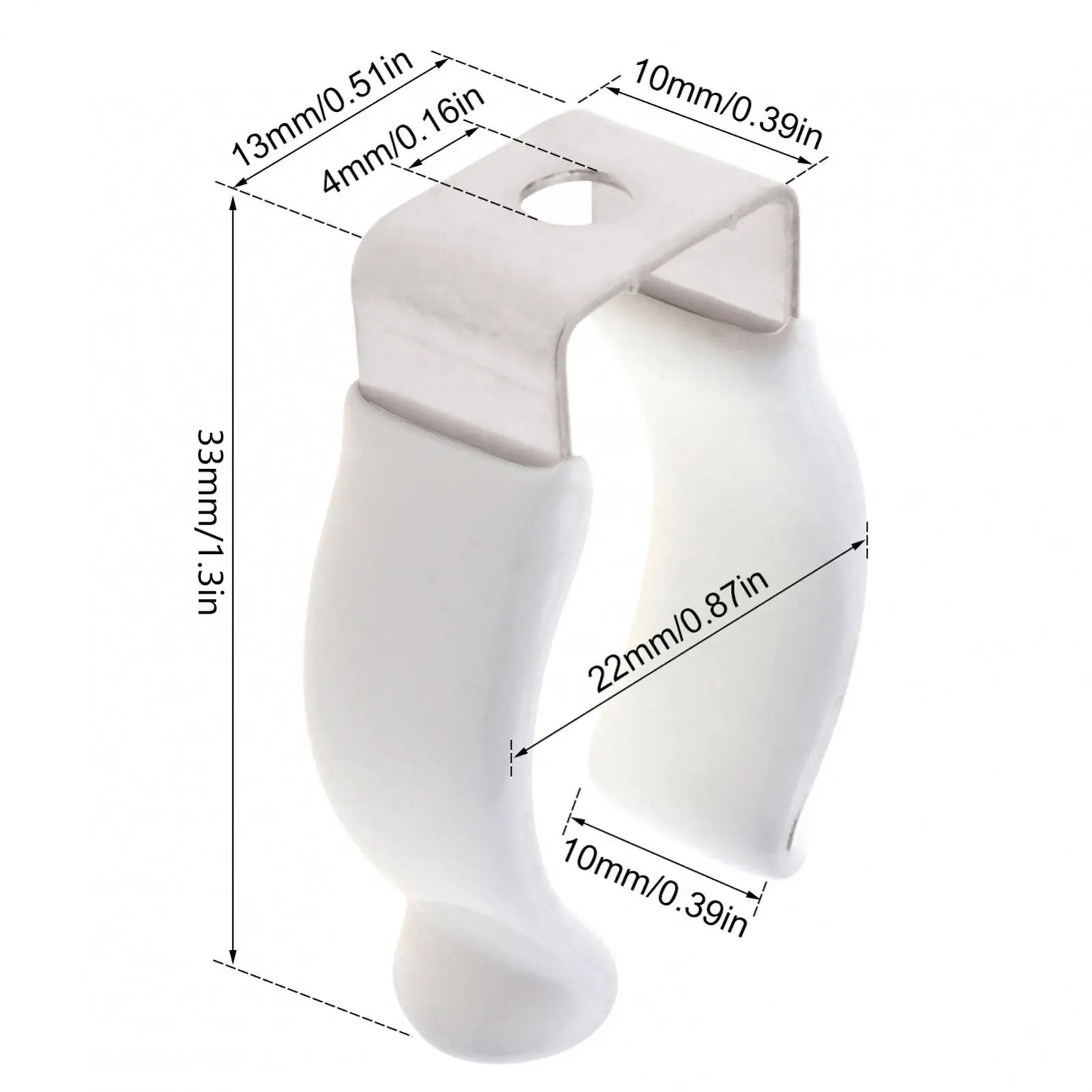10pcs T8 U Clips Stainless Steel Plastic Coating Holder Bracket for Fluorescent Tube LED Light Bulbs Pipe Clamps Tools - Image 2