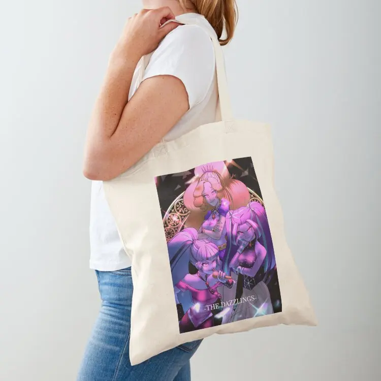 

Сумка-тоут с принтом Equestria Girls Rainbow Rocks The Dazzlings Welcome to the Show, сумки-тоуты для мужчин и женщин, тканевая сумка