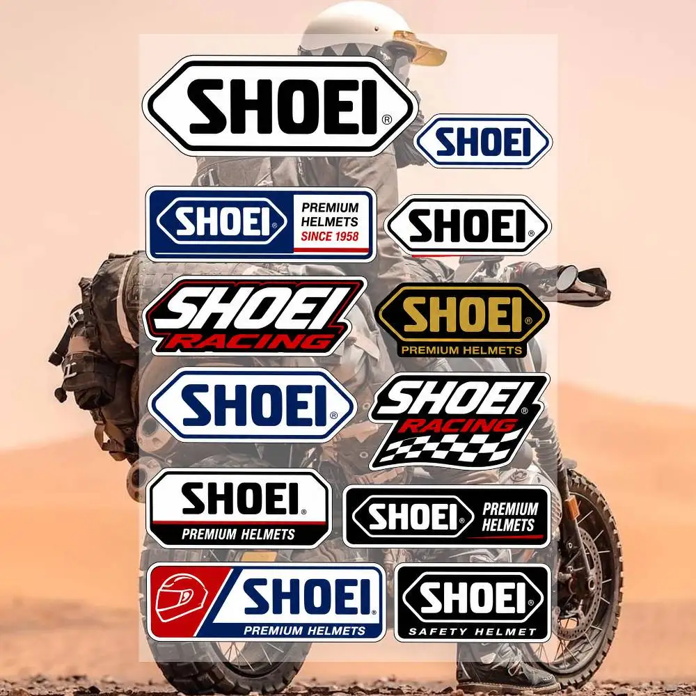 SHOEI Aesthetic Graffiti Waterproof PVC Stickers for Car Motorcycle Skateboard Helmet Notebook
