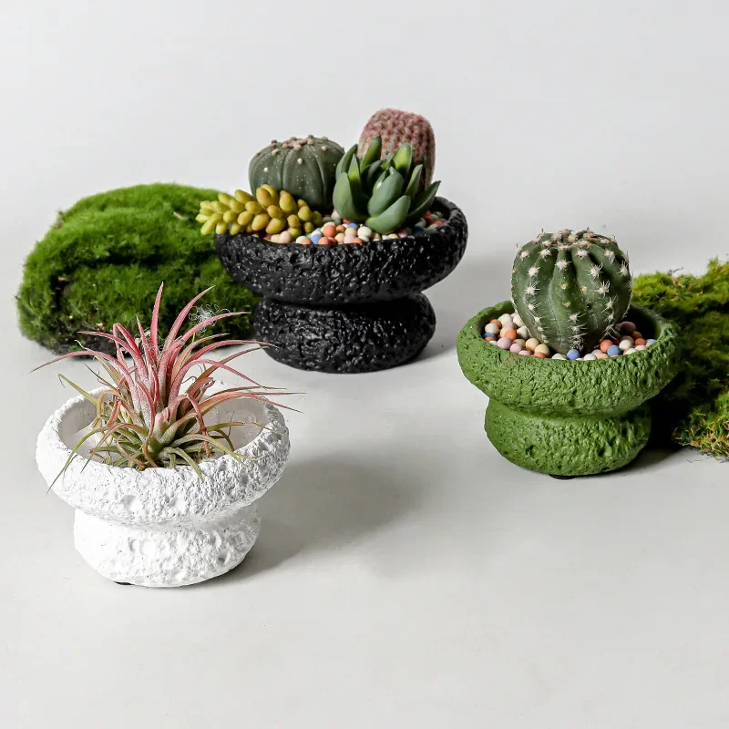 Succulent Flowerpot Bonsai Moss Ball Tray Cactus Pots for Plants Household Desktop Ornament Garden Planting Tools Gardening Gift