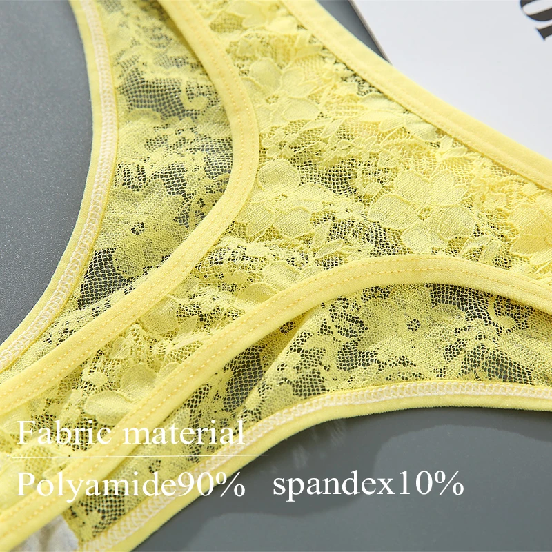 3PCS Sexy Female Underwear Lace Women Panties Transparent Tangas Low Waisted Cool Thongs Comfortable Lingerie Cute Girl G-string