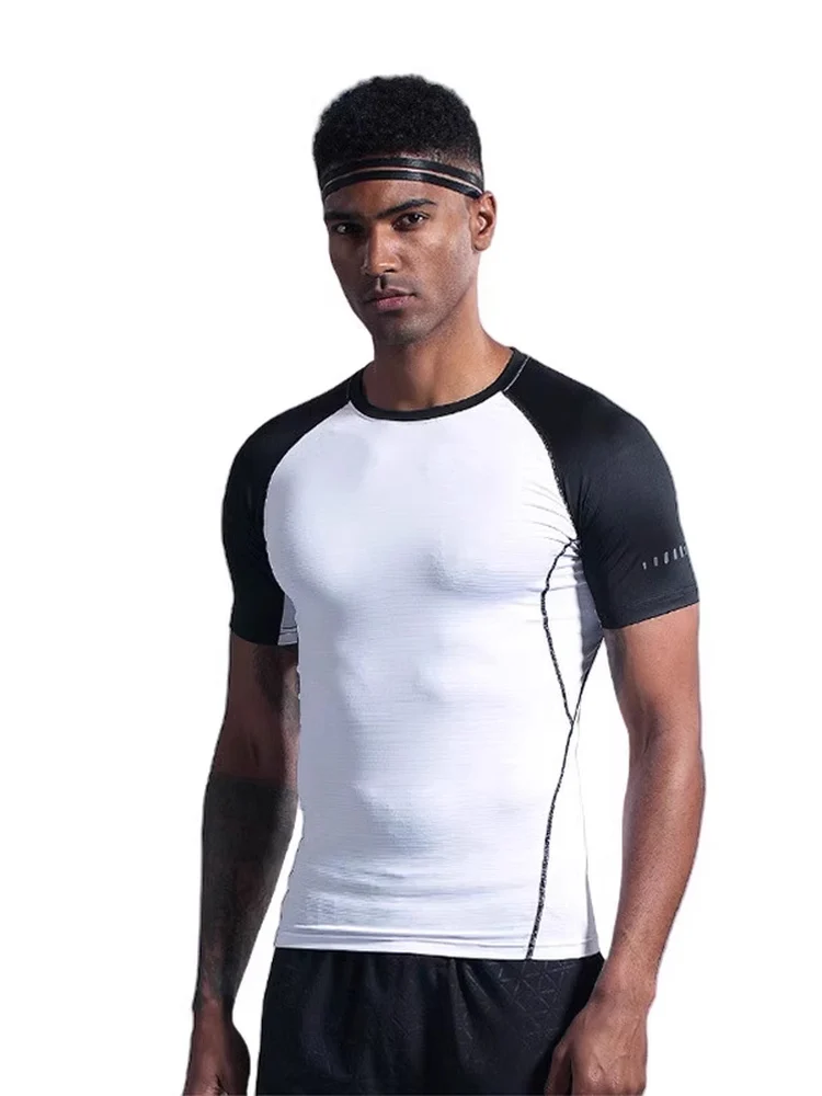 

on TWO SAKU Men's Spor Slim Fit T-irt Qui Dry Breathable ort Sve oulder Insert Training Top Youthful Vitali Sle
