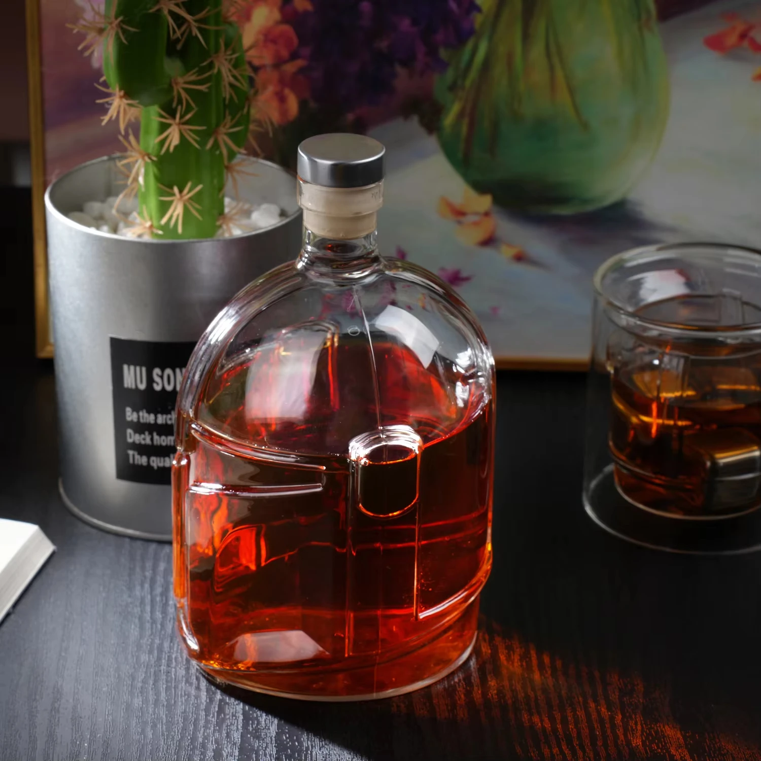 Galactic Helmet Shaped Glasses - Glass Decanter Whiskey ulasan dan harga