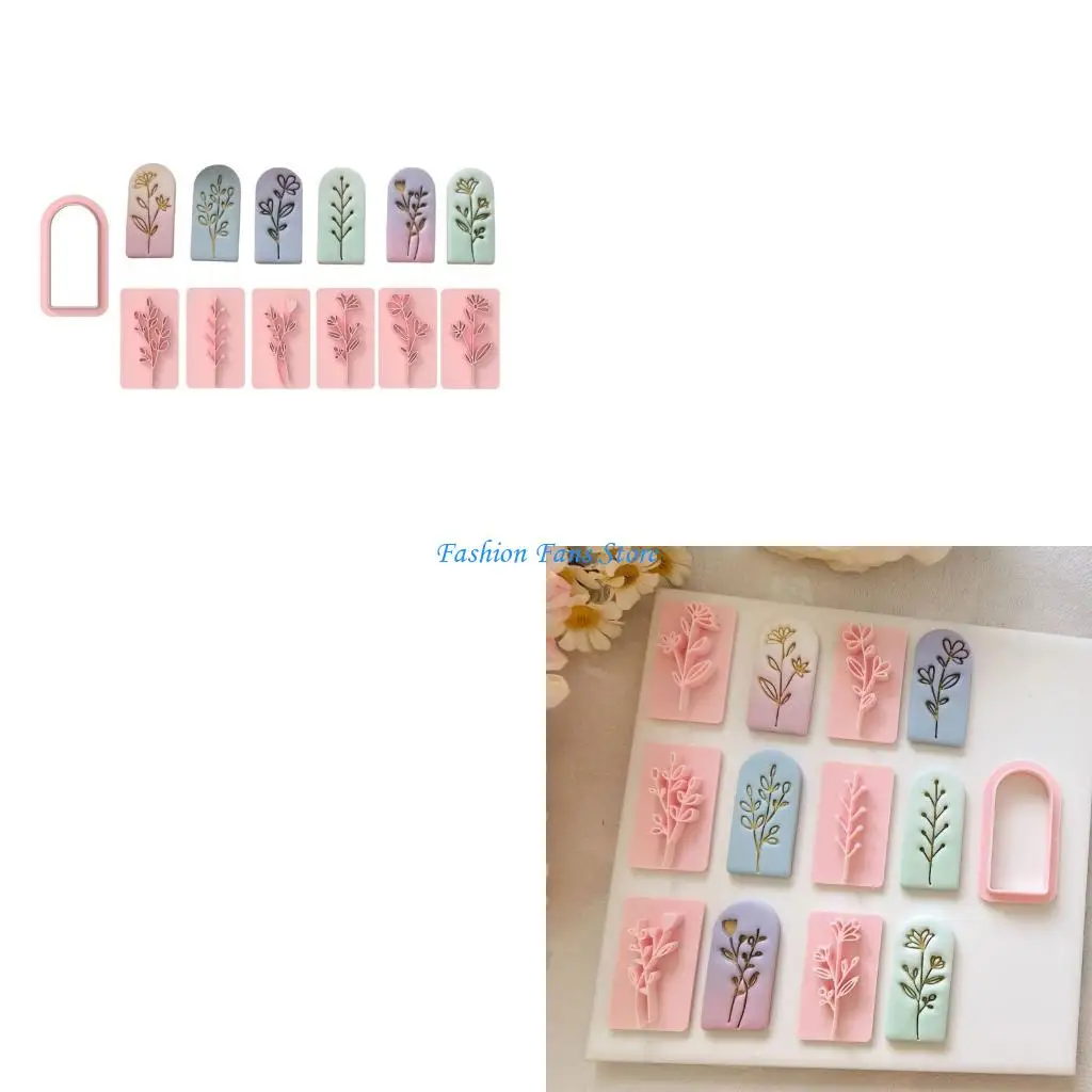 

Delicate Leaf Clay Mold Set with Plastic Construction Earring Moulds for Jewelry