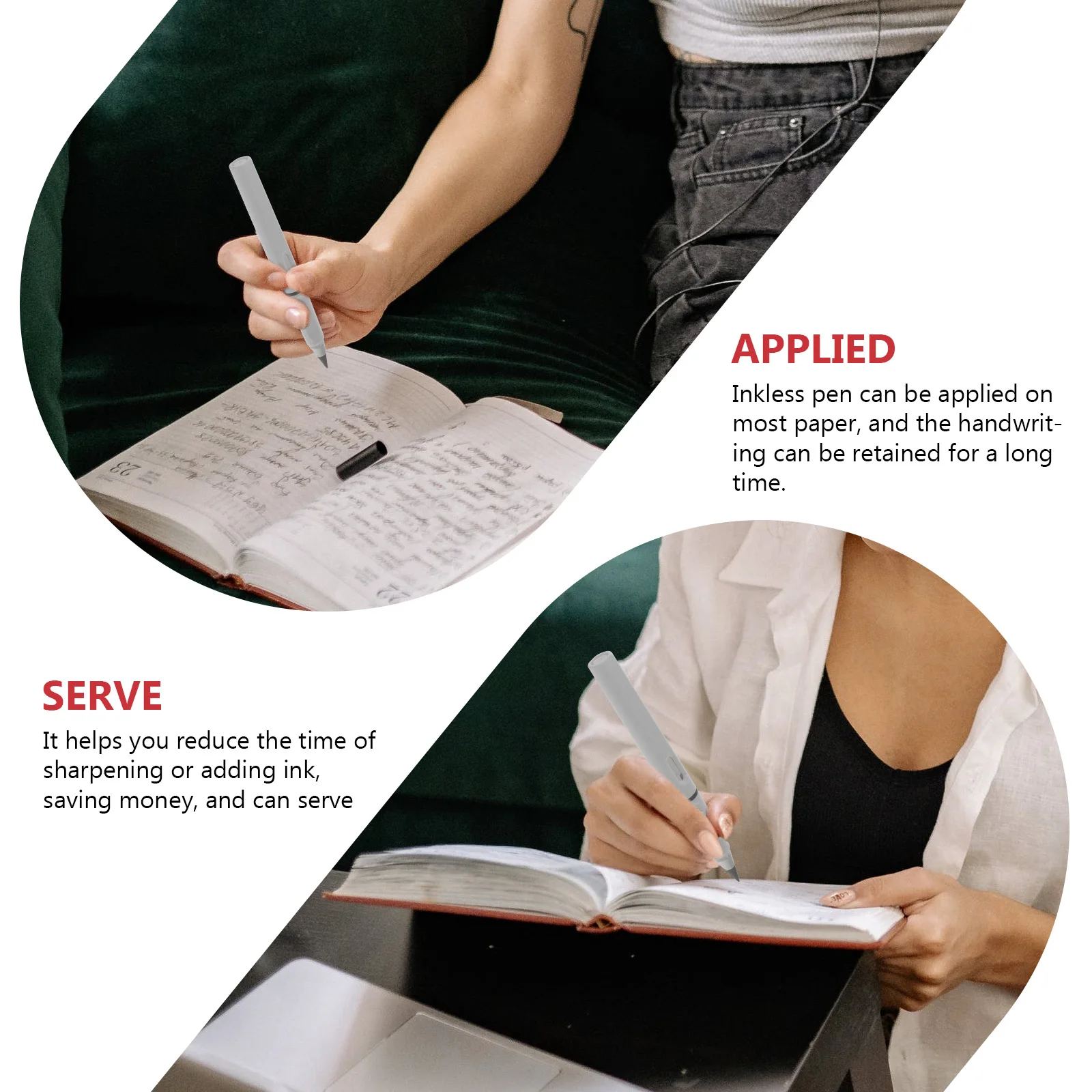 

6 pcs Ink-Free Pencil for Students Kids Artists Non Sharpening Pencils Long-Lasting Writing Sketching Tool No Refills
