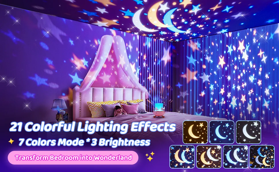 Galaxy Solar System Projector Nightlights 360° Rotating 12 Films Kids Star Night Light Projector for Bedroom Home Decoration Lam