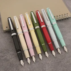 Jinhao-Stylo à encre d'écriture de luxe, stylo plume 82, stylo acrylique transparent, stylo rotatif doré EF F, bureau d'affaires, fournitures scolaires